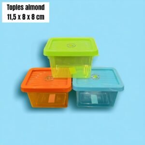 Toples Almond segi plastik (11,5 x 8 x 8 cm)