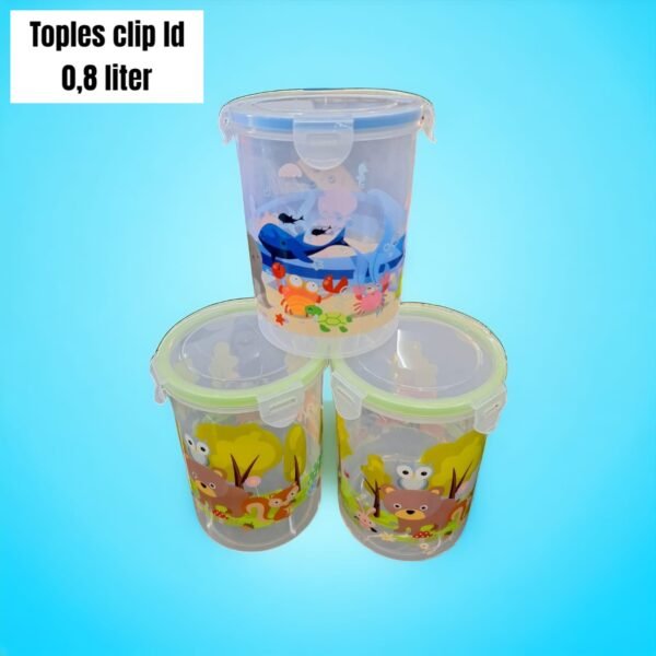Toples plastik bulat clip ld (800 ml)