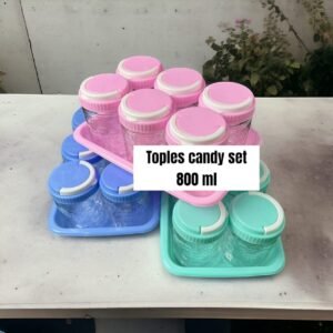 Toples Candy Set (isi 6+nampan) (800 ml/ 0,8 liter)