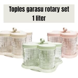 Toples Garasu Rotary set isi 5 (1000 ml/ 1 liter)