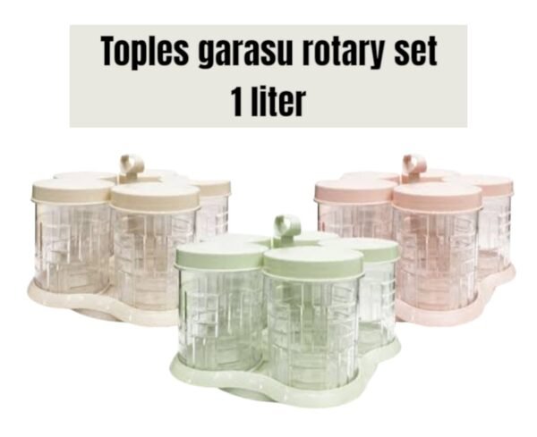 Toples Garasu Rotary set isi 5 (1000 ml/ 1 liter)