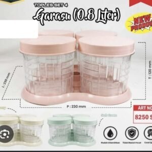 Toples Garasu Set isi 4 (800 ml/ 0,8 liter)