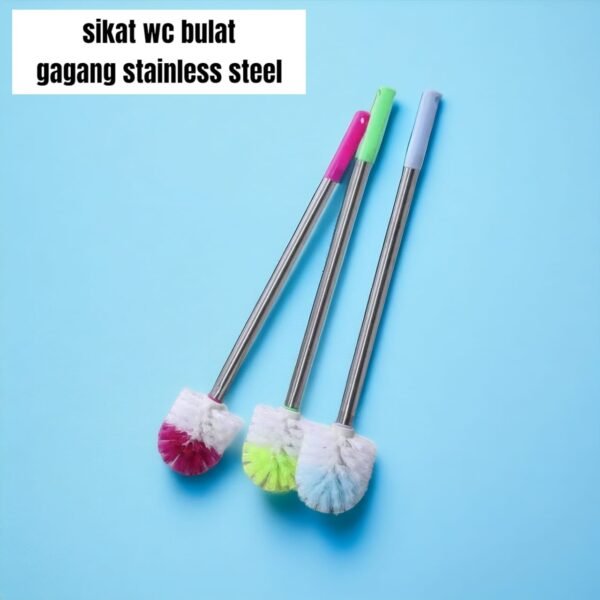 Sikat wc bulat (gagang stainless steel)