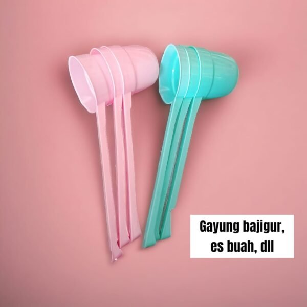 Gayung es buah, bajigur, dll (gagang panjang)