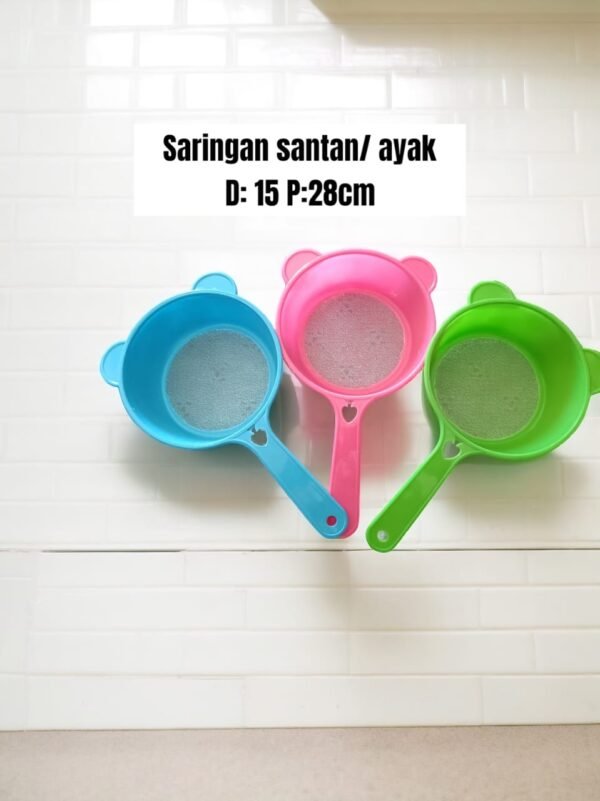 Saringan / ayak santan plastik (15x28 cm)