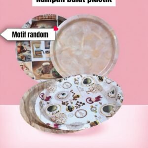 Nampan / Baki motif (bulat, plastik)