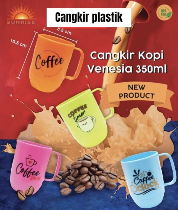 Cangkir venesia coffee tebal (plastik)