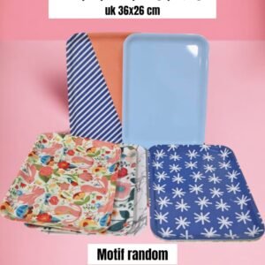 Nampan plastik motif random (36x26 cm)