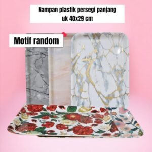 Nampan plastik motif random (40x29 cm)