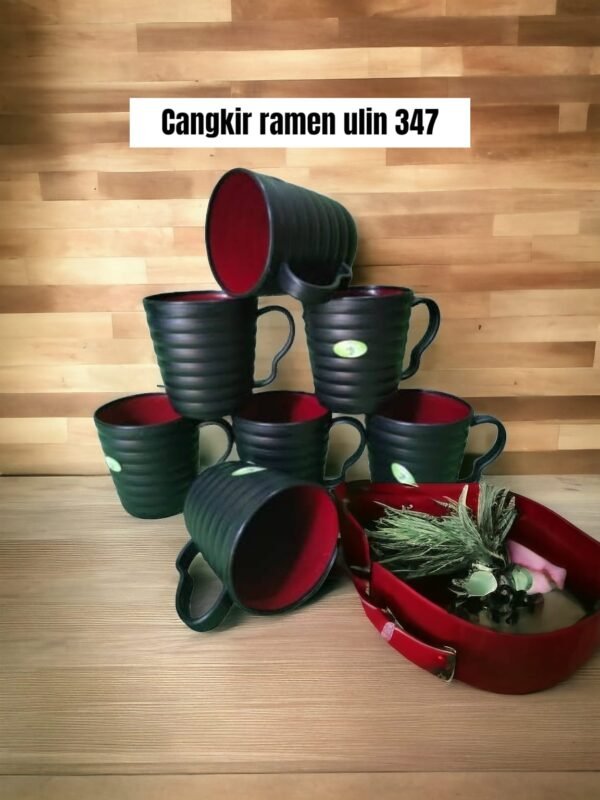 Gelas / cangkir ramen ulin (plastik)