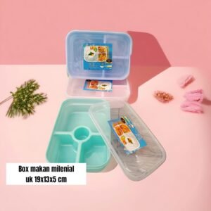 Tempat/kotak bekal makanan Milenial (19x13x5 cm)