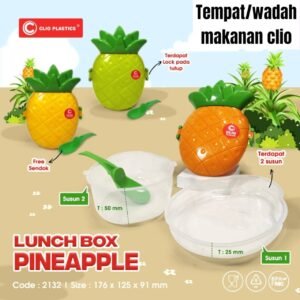 Tempat/kotak bekal makanan Nanas (17x12x9 cm)