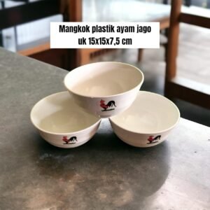 Mangkok Ayam jago (plastik) (15 cm)