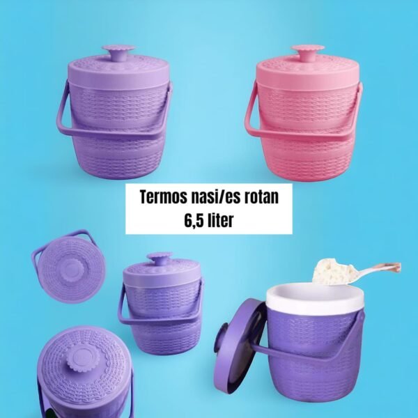 Termos nasi, es / rice, ice bucket Rotan (6,5 liter) (plastik)