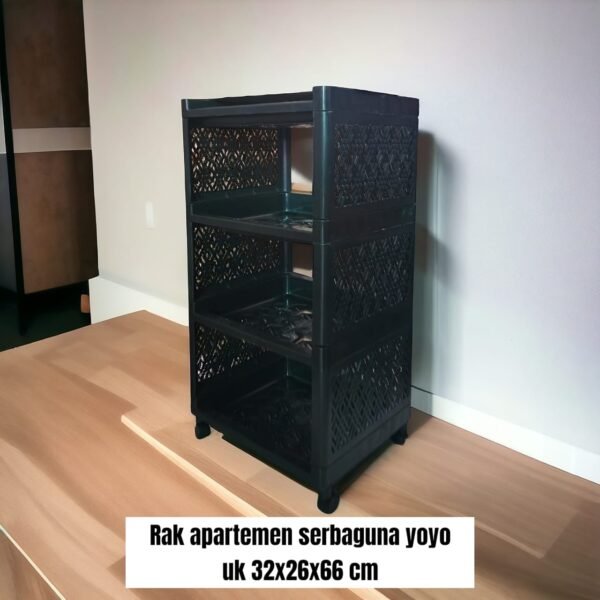 Rak apartemen serbaguna yoyo (plastik 4 tingkat)