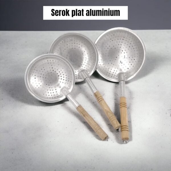 Saringan/serokan minyak plat alumunium (16-26 cm)