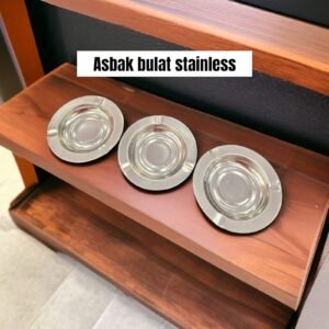 Asbak bulat tebal (stainless steel)