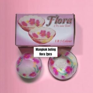 Mangkok kaca / beling Flora set (2 pcs) (13x5 cm)
