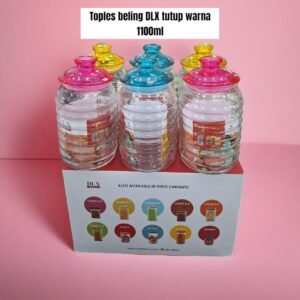 Toples Dlx Tutup Warna (Kaca/beling) (1,1 liter)