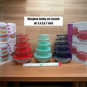 Mangkok set kaca / beling Toronto (10-18 cm)