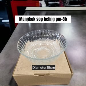 Mangkok sop kaca / beling Pm-8b (D:19 cm)