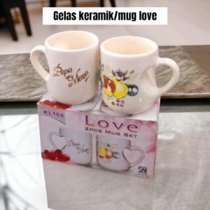 Gelas / mug keramik Love (couple)