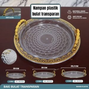 Nampan Sultan plastik transparan (bulat)