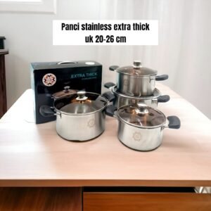 Panci Extra thick (stainless steel tutup kaca)