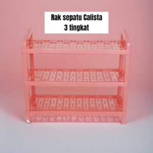 Rak sepatu plastik Calista (3 tingkat)