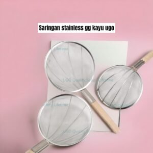 Saringan/serokan minyak/gorengan Ugo  tebal (stainless steel) (22 cm)