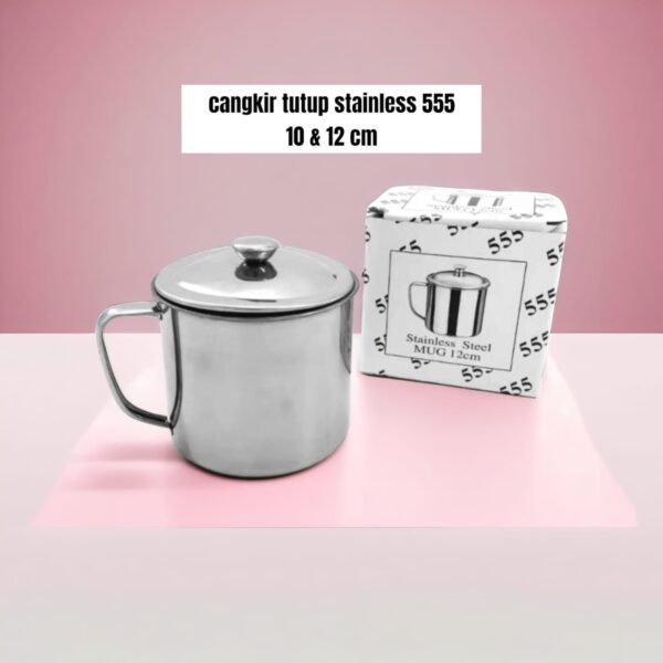 Gelas / cangkir tutup 555 (stainless steel)