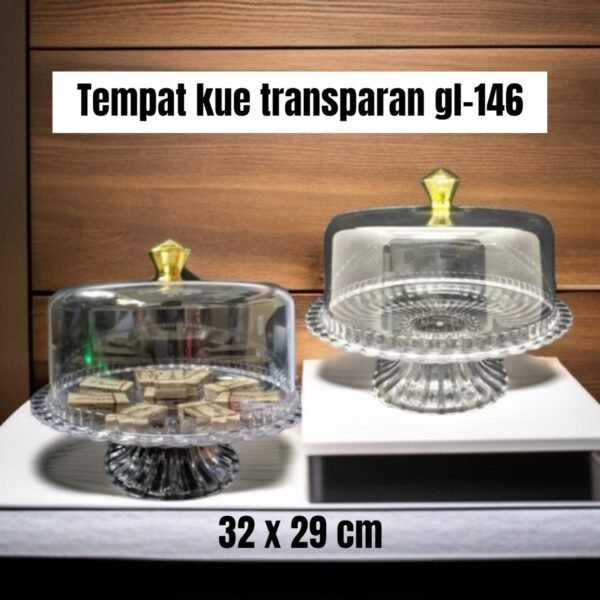Tempat kue transparan Sunkist GL-146 (akrilik/mika) (30x27 cm)
