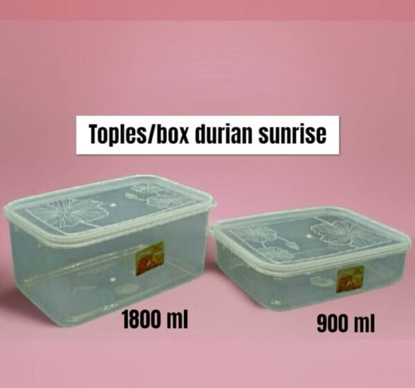 Toples/kotak kue serbaguna durian Sunrise (900ml & 1,8 liter)