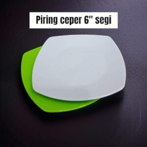 Piring ceper segi 4 plastik 6" (15 cm)