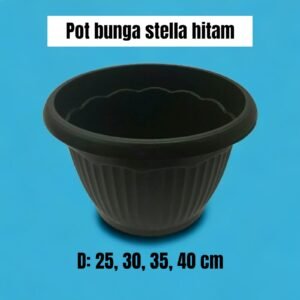Pot bunga Stella hitam