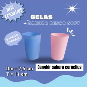 Gelas/ cangkir plastik Sakura soft Cornelius