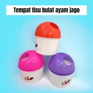 Tempat tisu bulat Ayam Jago