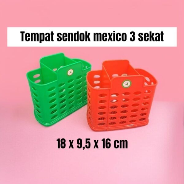 Tempat sendok Mexico (3 sekat)