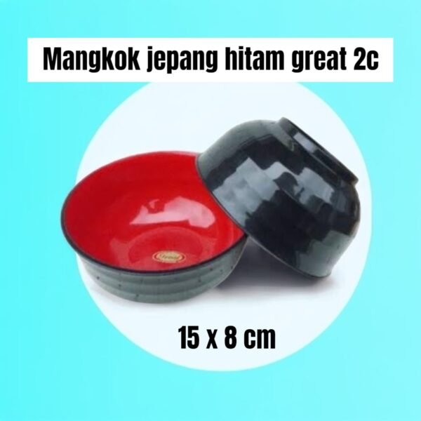 Mangkok plastik Jepang Great 2C (15x8 cm)