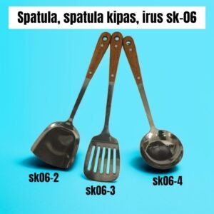 Spatula, Spatula kipas, sendok sayur/Irus SK-06 TEBAL (stainless steel gg kayu) (33x10 cm)