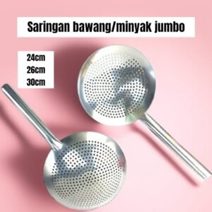 Saringan/serokan bawang/minyak jumbo (stainless steel) (24-30 cm)