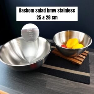 Baskom/ mangkok salad BMW (stainless steel) (25&28 cm)