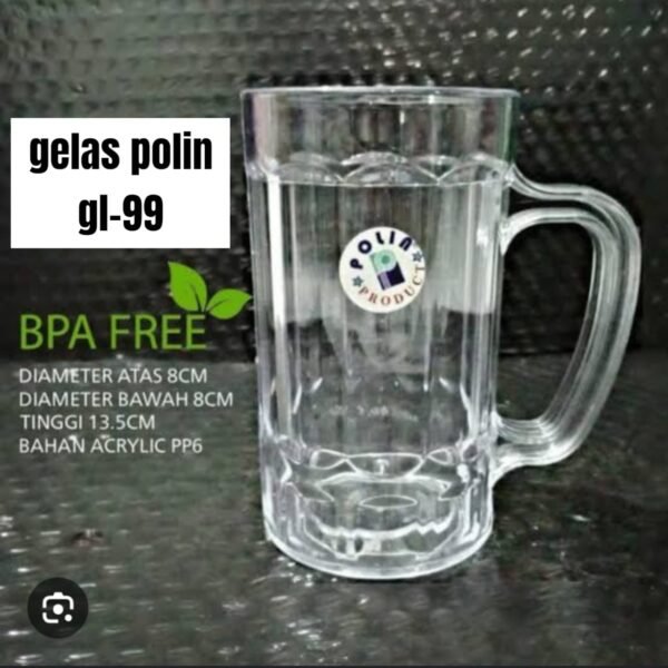 Gelas/ cangkir Polin GL-99 (akrilik/mika)