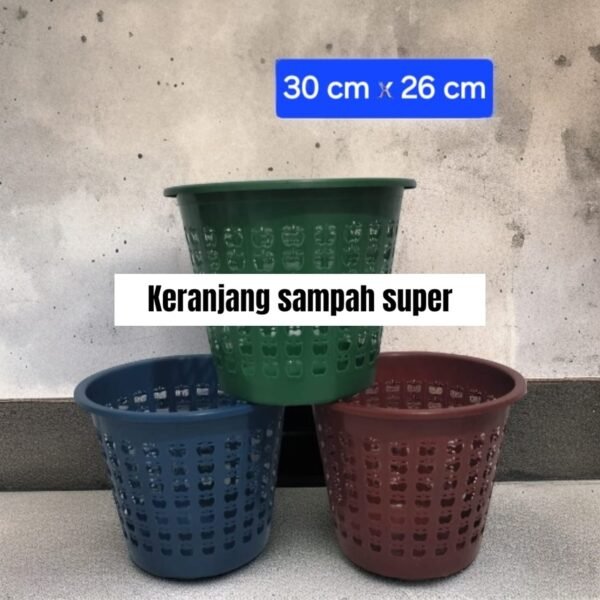 Keranjang/ tempat sampah Super (30x26 cm)