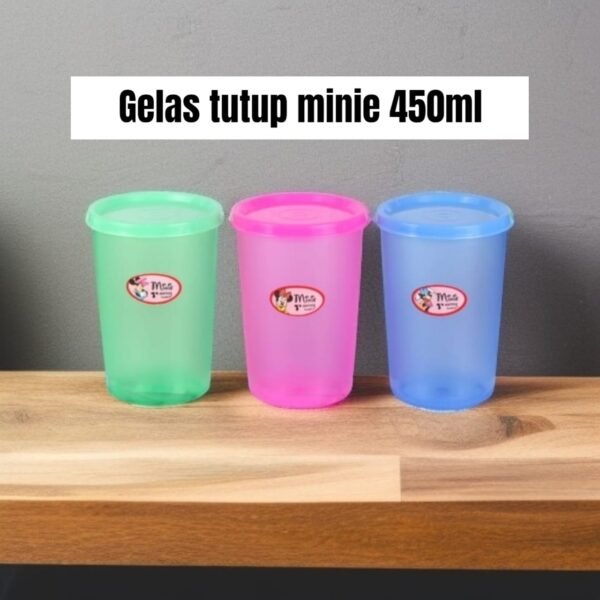 Gelas tutup Minie (450ml)