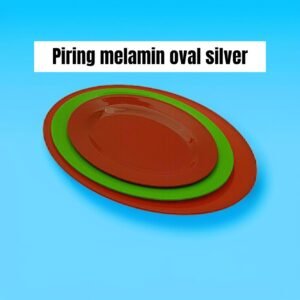 Piring melamin oval Silver (uk 10"-16")