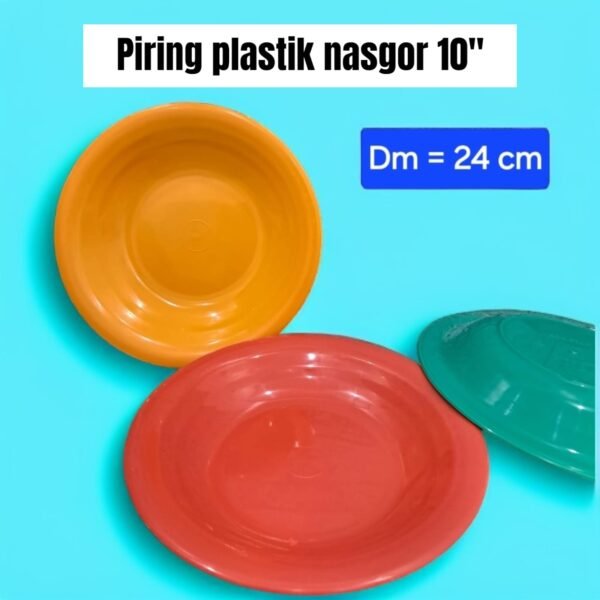 Piring plastik nasgor 10" (24 cm)