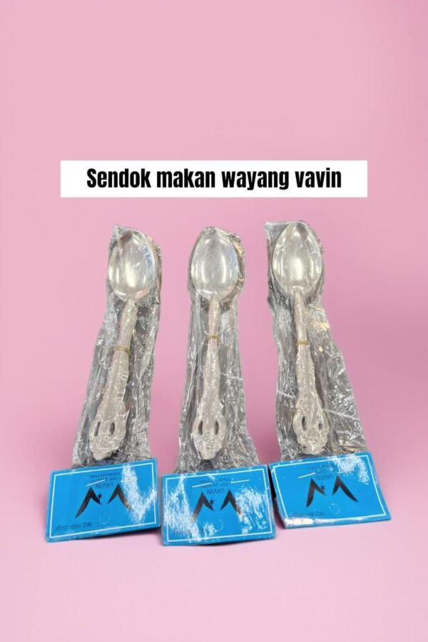 Sendok makan wayang Vavin tebal (stainless steel) (isi 12)