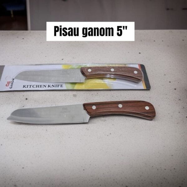 Pisau Ganom 5" tebal (stainless steel)
