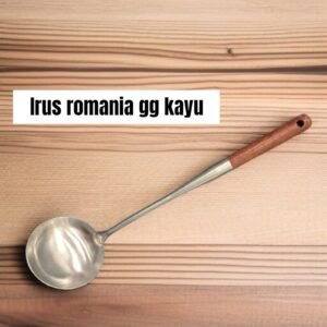 Sendok sayur, sop/ irus Romania tebal (stainless steel) (43x10 cm)